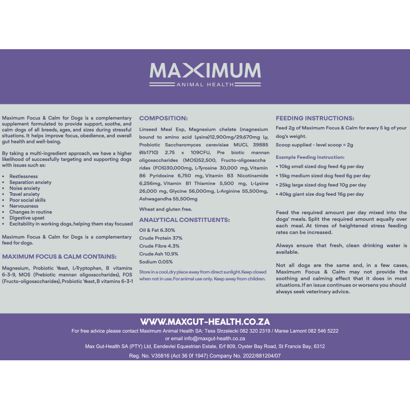 Max Focus & Calm Health for Dogs - Image 3